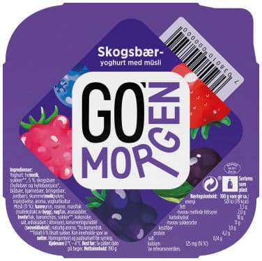 GO MORGEN SKOGSBÆR/MUSLI YOGHURT 190G TI