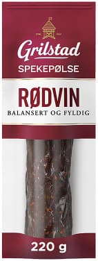 SPEKEPØLSE HEL RØDVIN 220G GRILSTAD