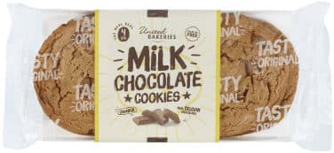 COOKIES MILK CHOCO 4STK 180G AUNT MABELS