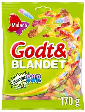Godt&Blandet (Supersur 170g Malaco)
