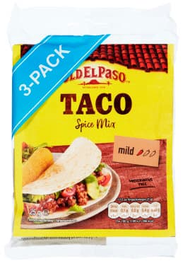 TACO SPICE MIX 3X25G OLD EL PASO