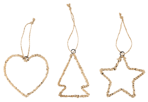 Julepynt sjøgress, 3-pakning