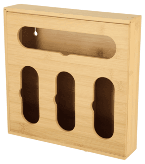 Poseoppbevaring i bambus, 30 x 30 x 6,5 cm