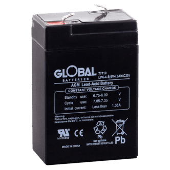 Global AGM-batteri 6 V, 4,5 Ah