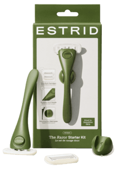 Estrid startsett med barberhøvel, veggholder og blad