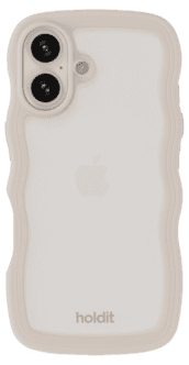 Holdit Wavy Case mobildeksel til iPhone 16, gjennomsiktig