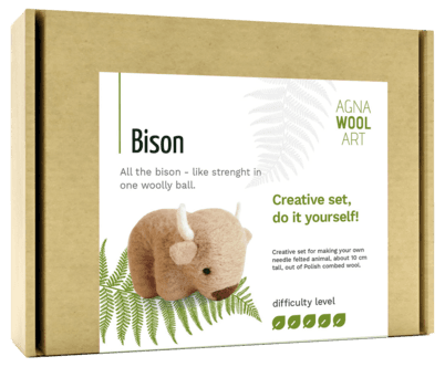 Agna Wool Art Kit ullfilting, bison, 10 cm