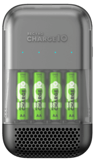 Batterilader inklusive 4 batterier, GP ReCyko Charge 10