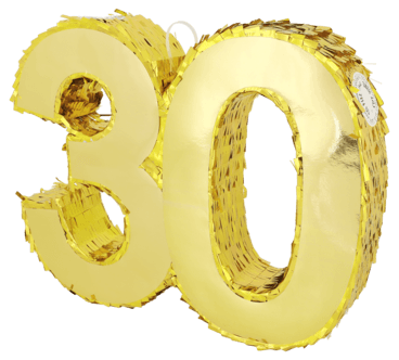 Gyllen piñata med tall