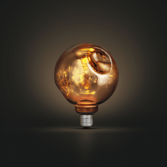 LED dekorpære E27 4,5 W dimbar messing metallic, 125 mm