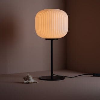 Northlight Ester bordlampe glass, 43 cm, hvit