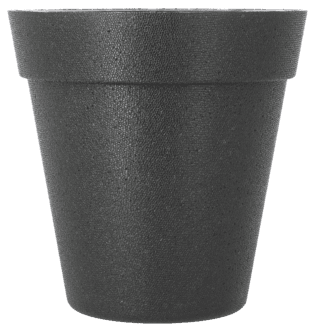 Plantepotte i isopor, svart