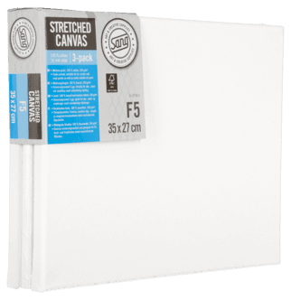 Sang bomullslerret på kileramme, 3-pack