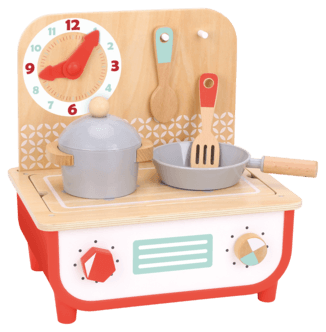 Lekekjøkken med grill i tre, 23 deler, fra 3 år