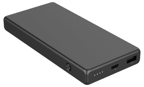 Powerbank med integrerte kabler, 10 000 mAh