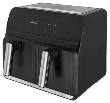 Airfryer dobbel luftfrityrkoker, 4+4 liter