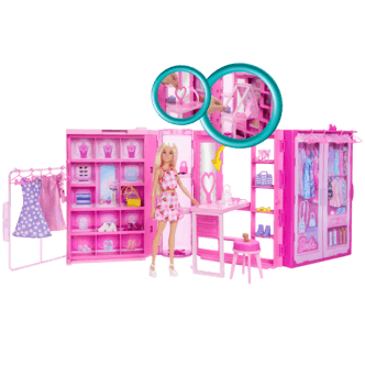 Barbie med drømmegarderobe, fra 3 år