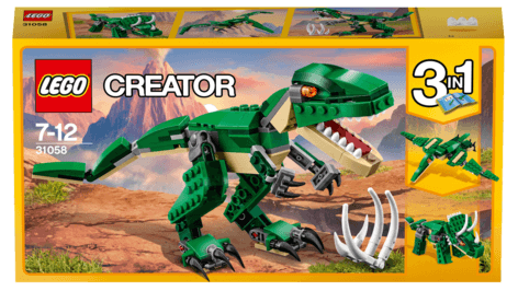 LEGO Creator 3-i-1 grønn dinosaur 31058, 7-12 år