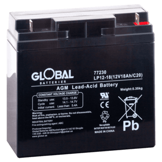 Global AGM-batteri 12 V, 18 Ah