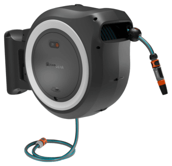 Gardena PowerRoll XL 35 m slangetrommel, batteridrevet, hvit