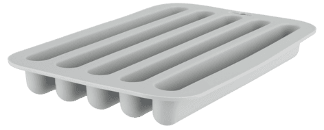 Silikonform til 5 isstaver, ca. 20 cm
