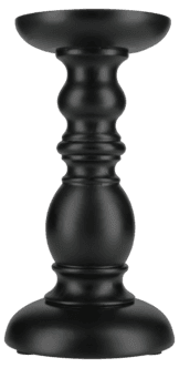 Lysestake i tre, svart