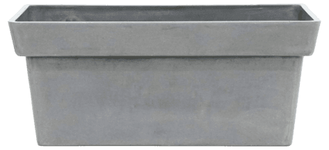 Grå blomsterkasse i komposittmaterial til balkong, 50 cm