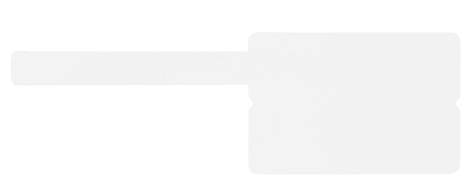 Etiketter for ledninger 3 x 4,5 cm, hvite, 80-pakning