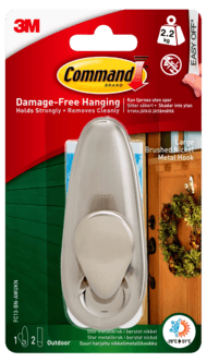 Command selvheftende metallkrok til utendørsbruk, large