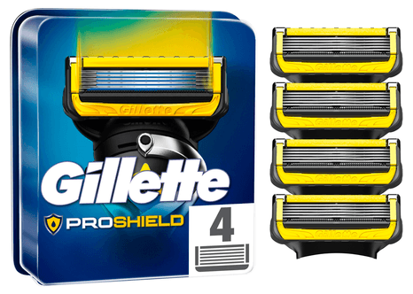 Gillette Fusion ProShield Yellow barberblad, 4-pack