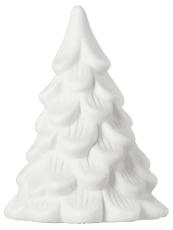 Minijuletre i keramikk med LED-belysning