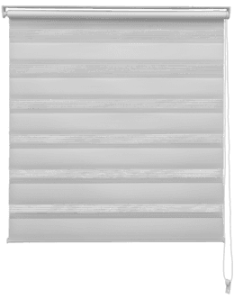 Rullegardin natt og dag, skruefri med kulekjede, hvit