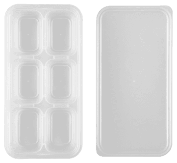 Fryseform med flere rom, porsjonsform