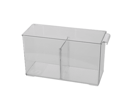 Kjøleskapsoppbevaring med skillevegg, klar