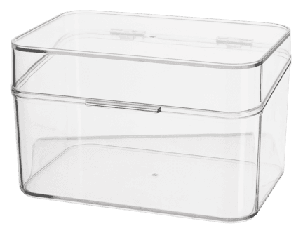 Teboks i plast til teposer, 17 x 12 x 10,5 cm