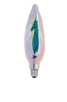 Regnbuefarget LED-pære E27, dimbar, ekstra varmhvit, 248 mm