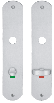 Beslagsboden toalettskilt, børstet krom