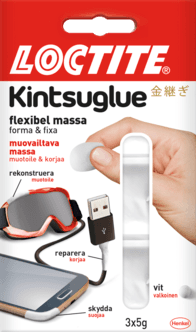 Loctite Kintsuglue fleksibel reparasjonsmasse 3 x 5 gram