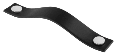 Lærhåndtak Levanto svart, 158 mm