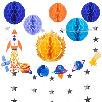 Festdekorasjoner med romtema