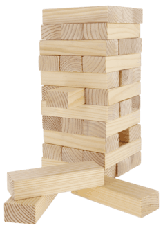 Tumbling Tower spill, stabletårn, tre, fra 6 år