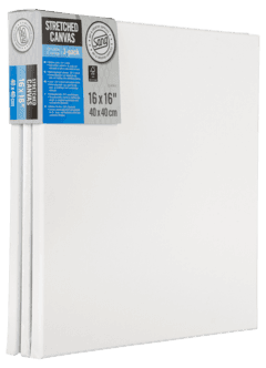 Sang bomullslerret på kileramme, 3-pack