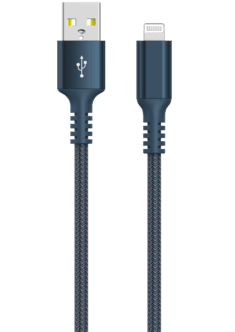 Stofftrukket USB-A til Lightning ladekabel for iPhone 3m Clas Ohlson