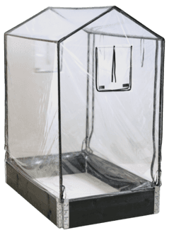 Høyt drivhus til pallekarm, plastovertrekk, 120 x 80 x 135 cm