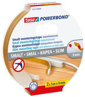 Tesa, dobbeltheftende teip, smal