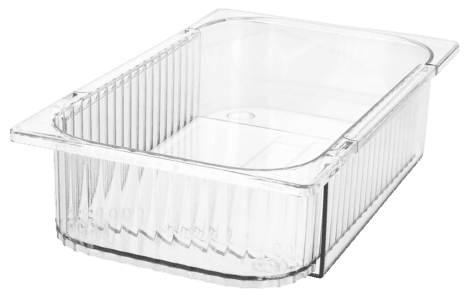 Skuffeinnsats justerbar, gjennomsiktig