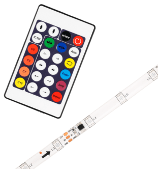 LED-list RGB med effektfullt lys og fjernkontroll, Cotech