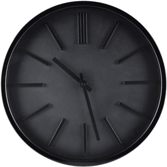 Analog veggklokke med lydløst urverk, 35 cm