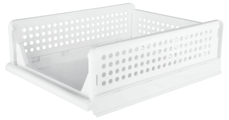 Klappboks med åpen front, hvit