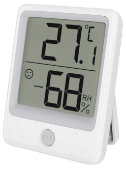Batteridrevet hygrometer/termometer